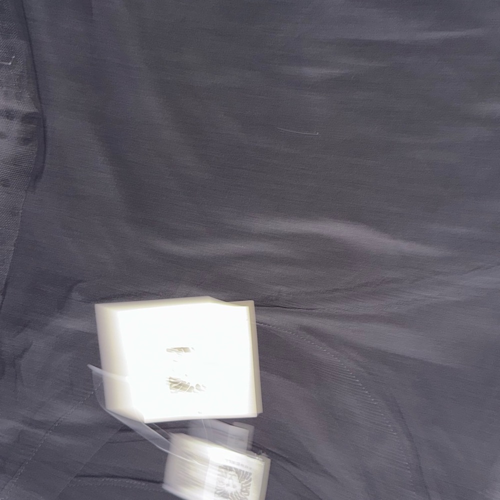 NWT Anne Klein Black Long Sleeve Top with Sheer Polka Dot Sleeves - Picture 4 of 6